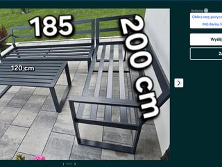 Sofa ogrodowa 2szt stolik 1szt