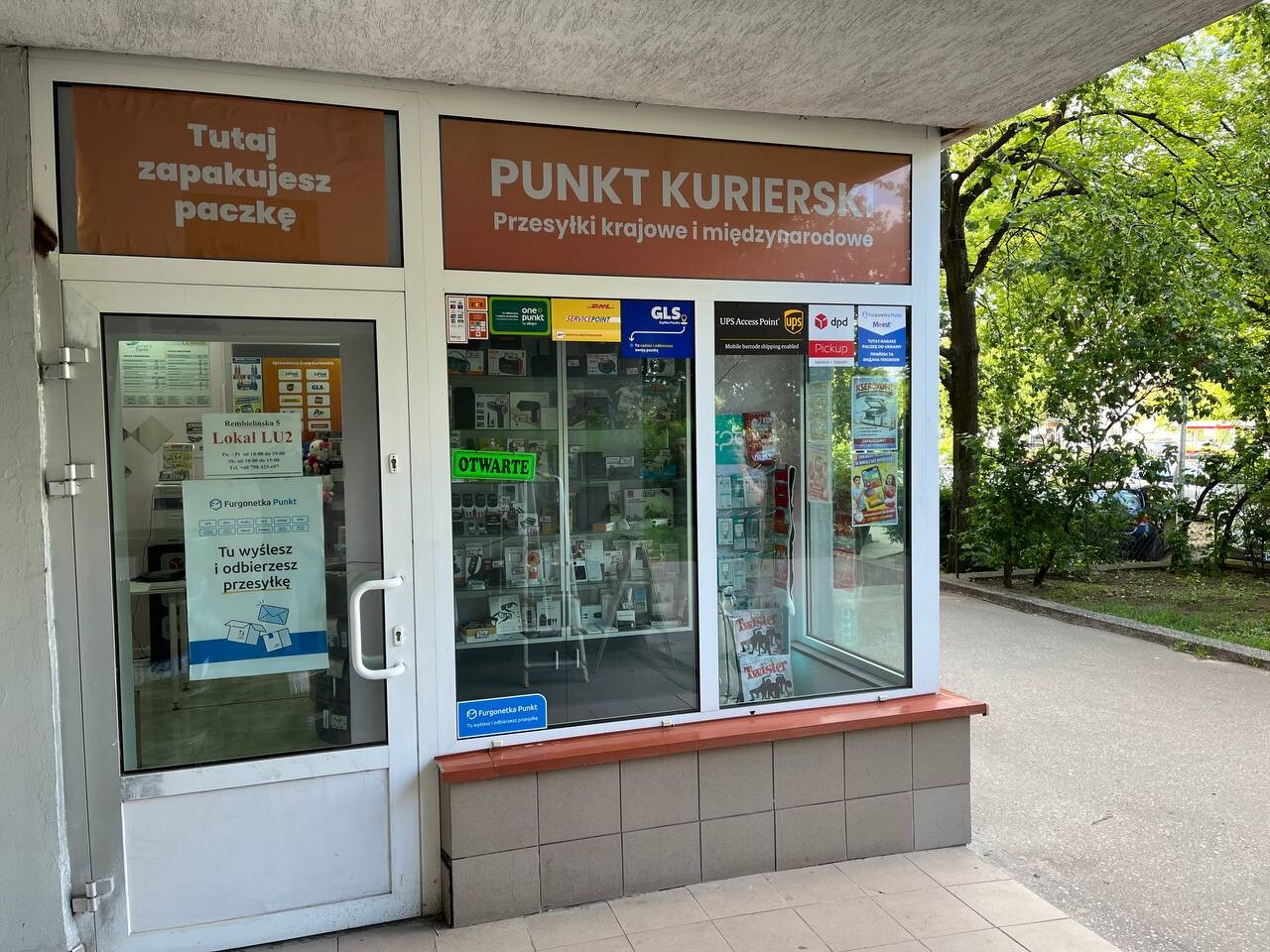 Punkt kurierski Warszawa Rembielińska 5 lokal LU2 Furgonetka Punkt