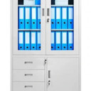 Szafa aktowa z przeszkloną gablotą