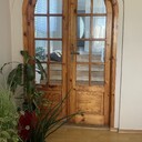 2 x skrzydło drzwi drewniane z szybami