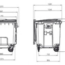 Transport dwóch kontenerów na odpady, 1100L,