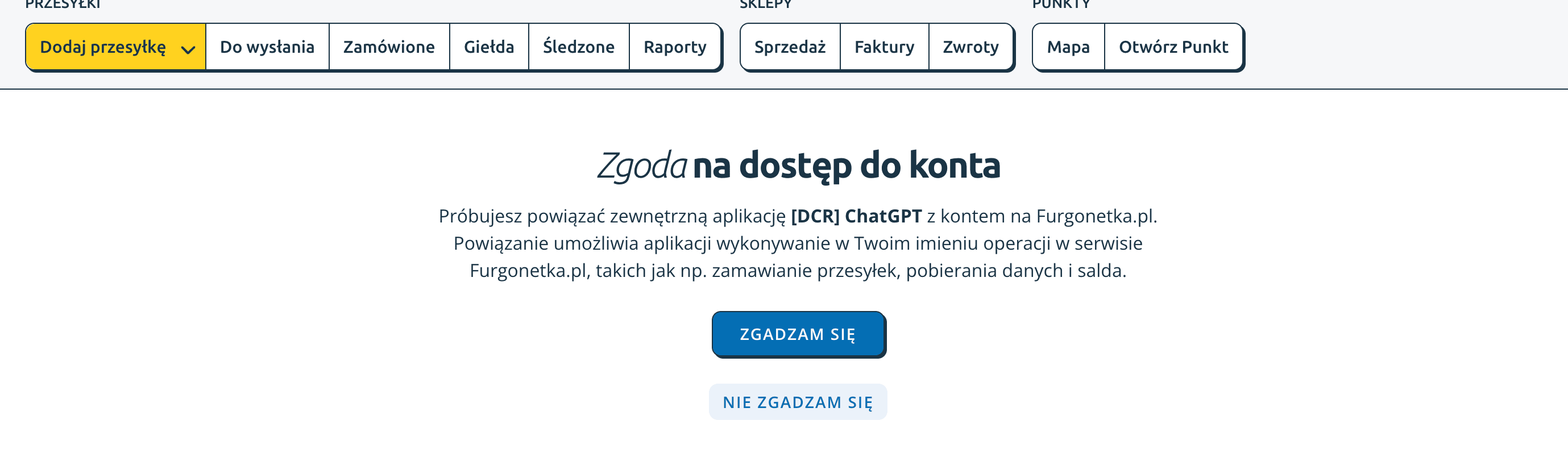 Furgonetka MCP - Zgoda